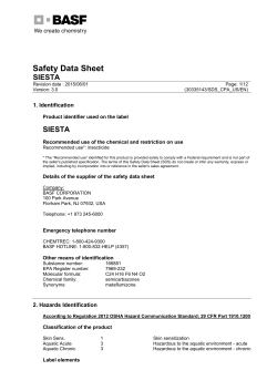 Safety Data Sheet SIESTA