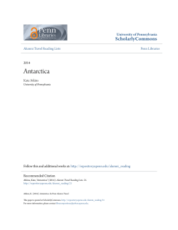 Antarctica - ScholarlyCommons