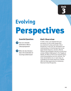 Evolving Perspectives
