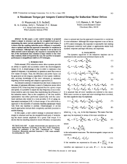A Maximum Torque Per Ampere Control Strategy For