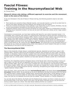 Fascial Fitness: Training in the Neuromyofascial Web