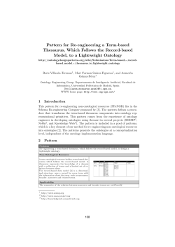 Pattern for Re-engineering a Term-based Thesaurus, Which Follows