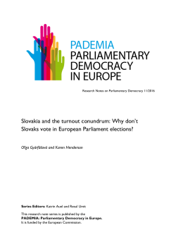 Slovakia and the turnout conundrum: Why don`t Slovaks vote in