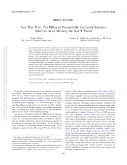 Shintel, Anderson, and Fenn - MSU Psychology