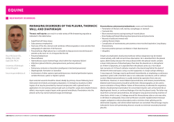 Managing disorders of the pleura thoracic wall