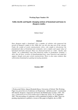 Solid, ductile and liquid: changing notions of homeland and home in