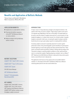 Benefits and Application of Ballistic Methods