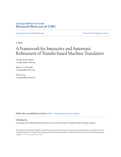 A Framework for Interactive and Automatic Refinement of Transfer
