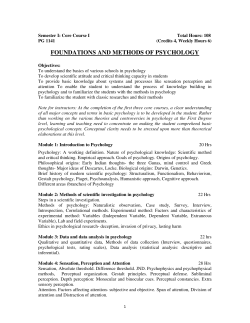 Psychology - University of Kerala