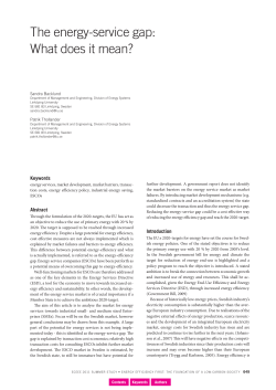 The energy-service gap: what does it mean?