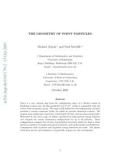 The Geometry of Point Particles