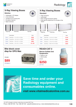 Save time and order your Radiology equipment and consumables