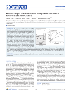 Kinetics Analysis of Palladium/Gold Nanoparticles