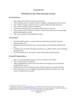 Definitions of the Three Economic Sectors