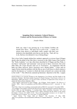 Marie Antoinette, Cinema and Coolness 45 Imagining Marie