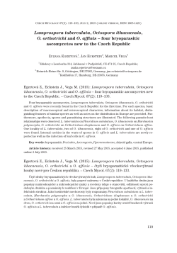Lamprospora tuberculata, Octospora ithacaensis, O. orthotrichi and
