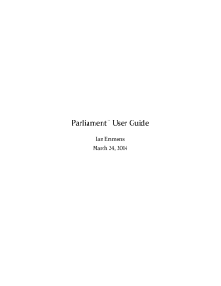 Parliament User Guide