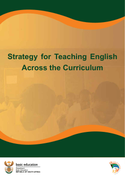 Strategy for Teaching English Across the Curriculum