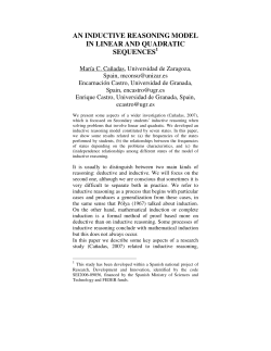 an inductive reasoning model in linear and quadratic