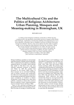 The Multicultural City and the Politics of Religious Architecture