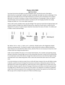 Light from Atoms - Faculty Website Listing