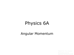 Angular Momentum