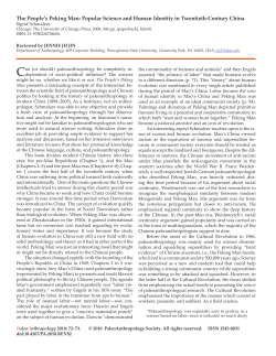 The People`s Peking Man - Paleoanthropology Society