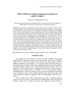 Effect of different calcium compounds on postharvest quality of apples