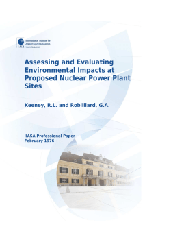 Assessing and Evaluating Environmental Impacts at
