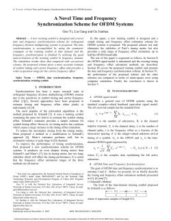 A Novel Time and Frequency Synchronization Scheme for OFDM