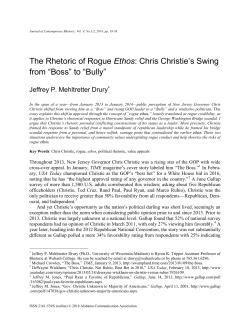 The Rhetoric of Rogue Ethos - Journal of Contemporary Rhetoric