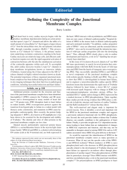 Defining the Complexity of the Junctional Membrane Complex