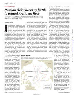 Russian claim heats up battle to control Arctic sea floor