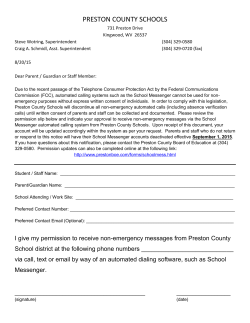 School Messenger - Preston County Schools