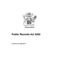 Public Records Act 2002 - Queensland Legislation