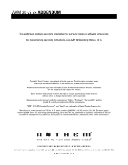 AVM 20 v2.2x addendum