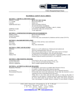 MATERIAL SAFETY DATA SHEET.