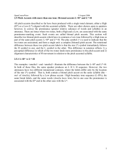 2.5 Pitch Accents with more than one tone: Bi