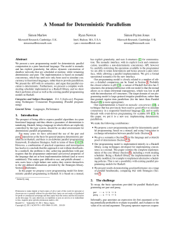 A Monad for Deterministic Parallelism