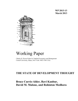 The State of Development Thought