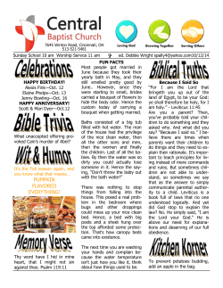 pumpkin flavored everything! - Central Baptist Church Cincinnati, OH