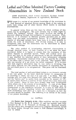 1950 Hancock: Lethal and Other Inherited Factors Causing