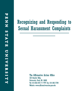 Recognizing and Responding to Sexual Harassment Complaints