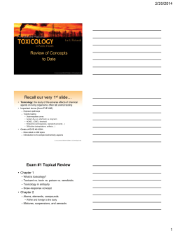 Principles and Practices of Toxicology in Public Health Ira S. Richards