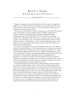 Ruth`s Song (Because She Could Not Sing It)