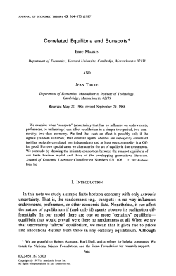 Correlated Equilibria and Sunspots
