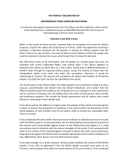 The People`s Declaration - Campaign for the Accountability of