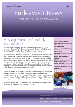 Oct - Ormiston Endeavour Academy