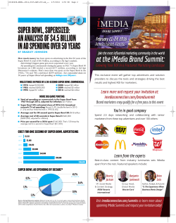 at the iMedia Brand Summit: SUPER BOWL, SUPERSIZED: AN