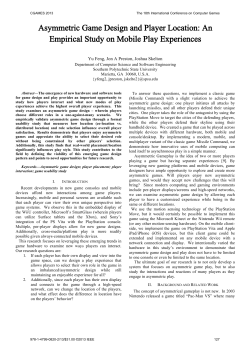 Asymmetric Game Design and Player Location: An Empirical Study